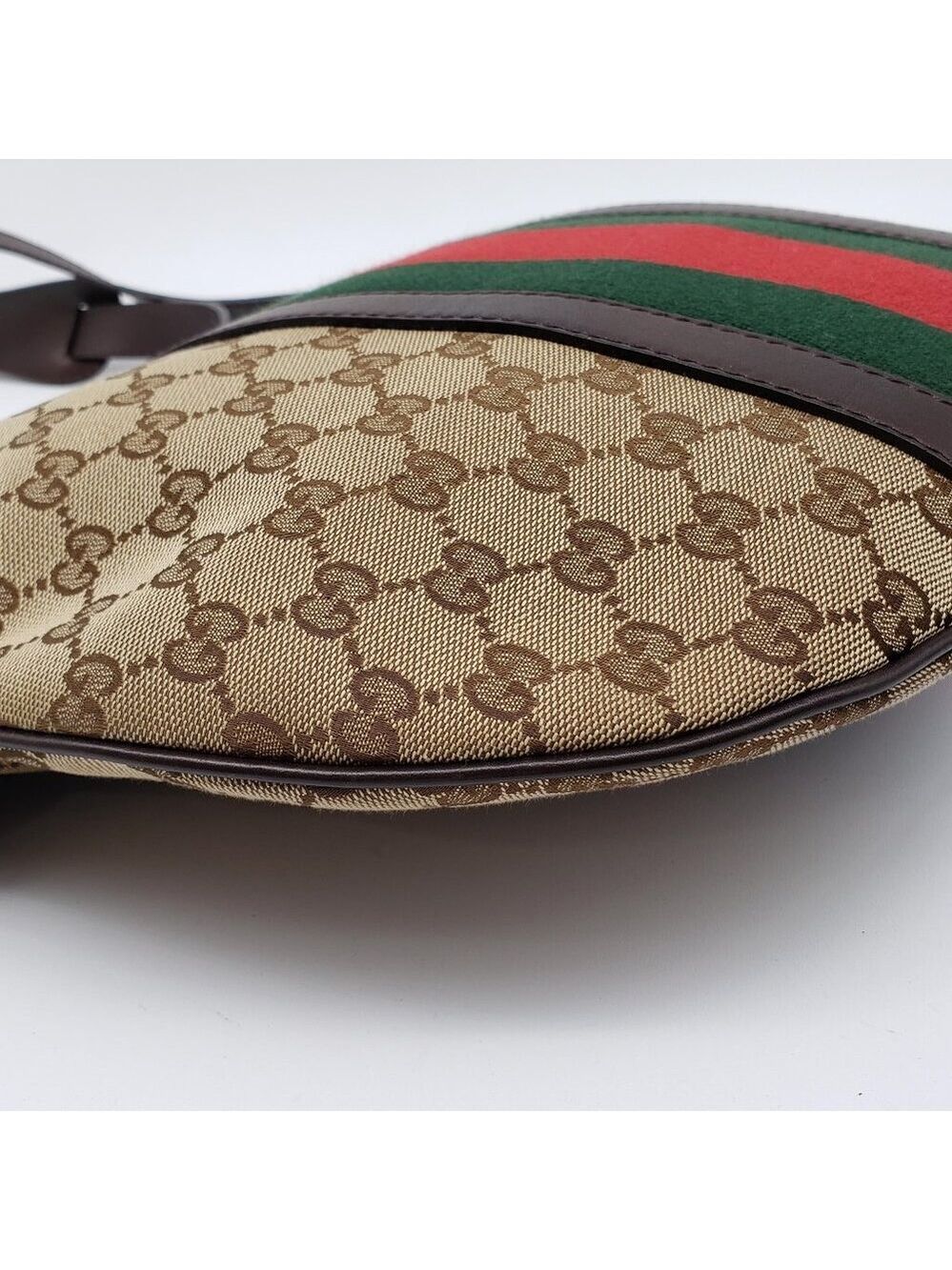 Authentic Gucci Ophidia GG Supreme Crossbody/Web Stripe Canvas Shoulder Bag - Picture 13 of 16